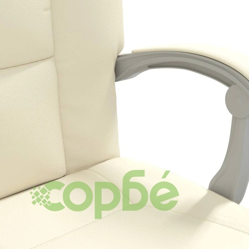 Накланяем офис стол, кремав, изкуствена кожа ➤ топ цена ➤ sorbe.bg