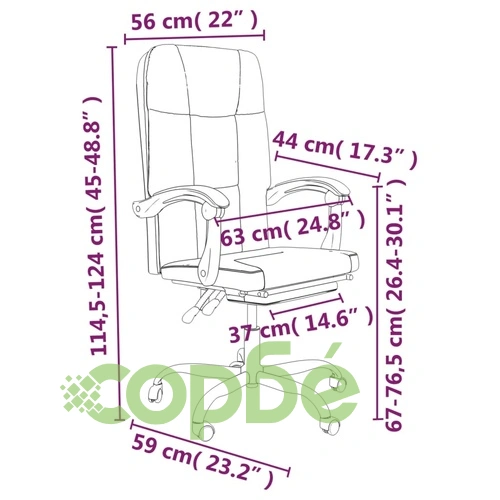 Накланяем офис стол, кремав, изкуствена кожа ➤ топ цена ➤ sorbe.bg