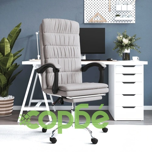 Наклоняем офис стол, таупе, текстил ➤ топ цена ➤ sorbe.bg