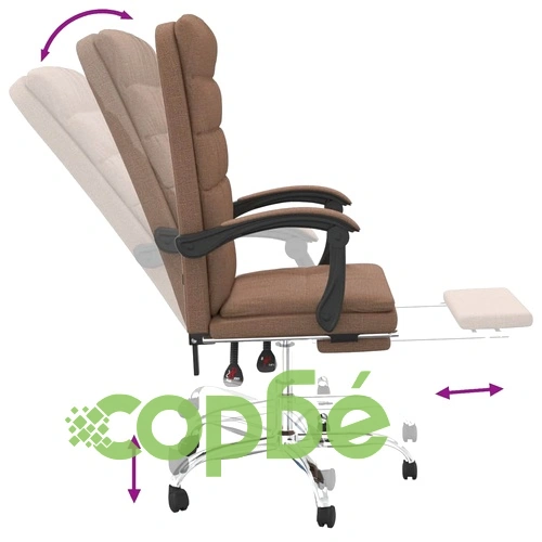 Наклоняем офис стол, кафяв, текстил ➤ топ цена ➤ sorbe.bg