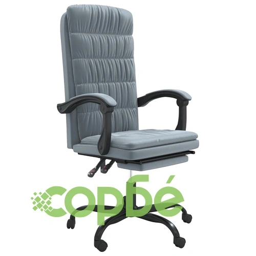 Наклоняем офис стол, тъмносив, кадифе ➤ топ цена ➤ sorbe.bg