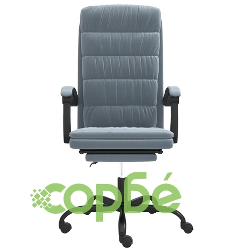 Наклоняем офис стол, тъмносив, кадифе ➤ топ цена ➤ sorbe.bg