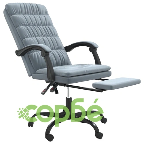 Наклоняем офис стол, тъмносив, кадифе ➤ топ цена ➤ sorbe.bg