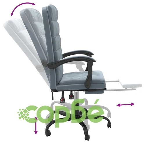 Наклоняем офис стол, тъмносив, кадифе ➤ топ цена ➤ sorbe.bg