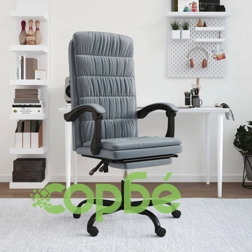 Наклоняем офис стол, тъмносив, кадифе ➤ топ цена ➤ sorbe.bg