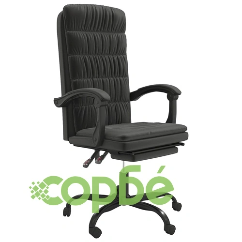 Наклоняем офис стол, черен, кадифе ➤ топ цена ➤ sorbe.bg