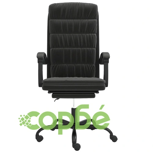 Наклоняем офис стол, черен, кадифе ➤ топ цена ➤ sorbe.bg