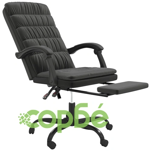 Наклоняем офис стол, черен, кадифе ➤ топ цена ➤ sorbe.bg