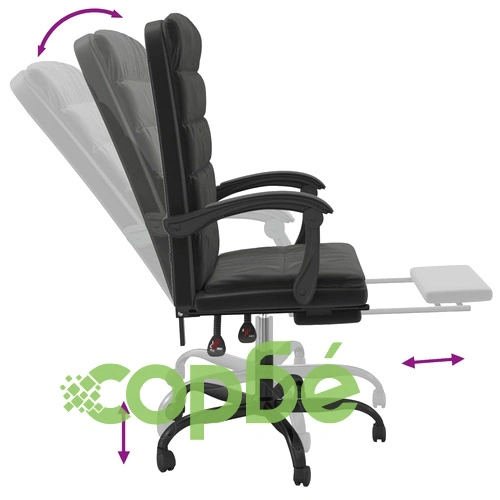 Наклоняем офис стол, черен, кадифе ➤ топ цена ➤ sorbe.bg