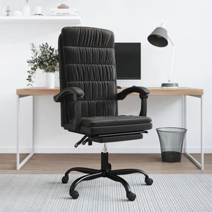 Наклоняем офис стол, черен, кадифе