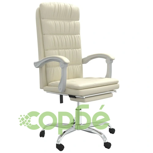 Накланяем офис стол, кремав, изкуствена кожа ➤ топ цена ➤ sorbe.bg