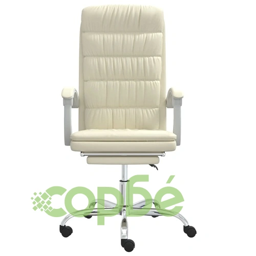 Накланяем офис стол, кремав, изкуствена кожа ➤ топ цена ➤ sorbe.bg