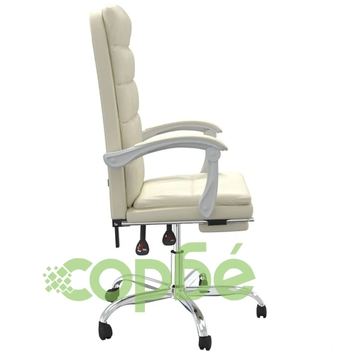 Накланяем офис стол, кремав, изкуствена кожа ➤ топ цена ➤ sorbe.bg