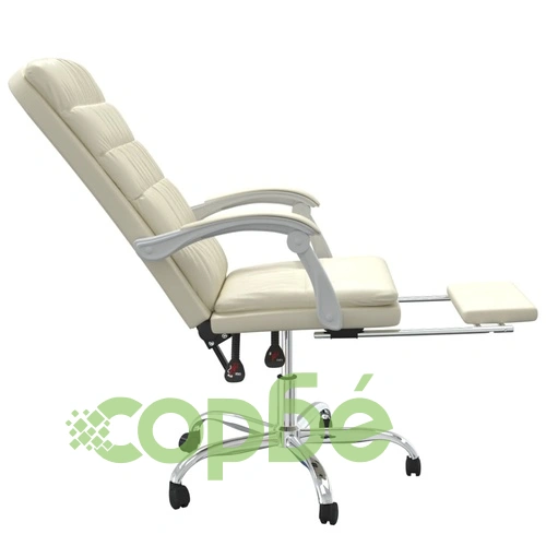 Накланяем офис стол, кремав, изкуствена кожа ➤ топ цена ➤ sorbe.bg