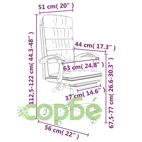 Накланяем офис стол, кремав, изкуствена кожа ➤ топ цена ➤ sorbe.bg