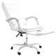 Наклоняем офис стол, бял, изкуствена кожа