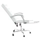 Наклоняем офис стол, бял, изкуствена кожа