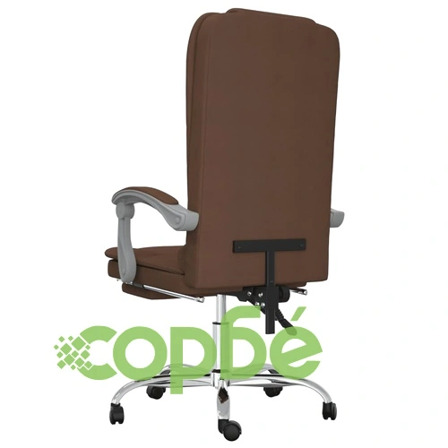 Масажен наклоняем офис стол, кафяв, текстил ➤ топ цена ➤ sorbe.bg