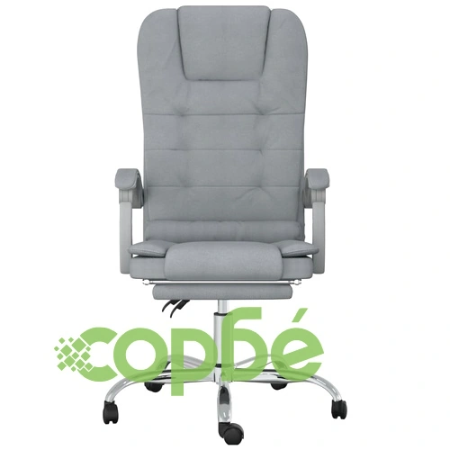 Масажен наклоняем офис стол, светлосив, текстил ➤ топ цена ➤ sorbe.bg