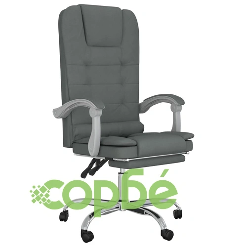 Масажен наклоняем офис стол, тъмносив, текстил ➤ топ цена ➤ sorbe.bg