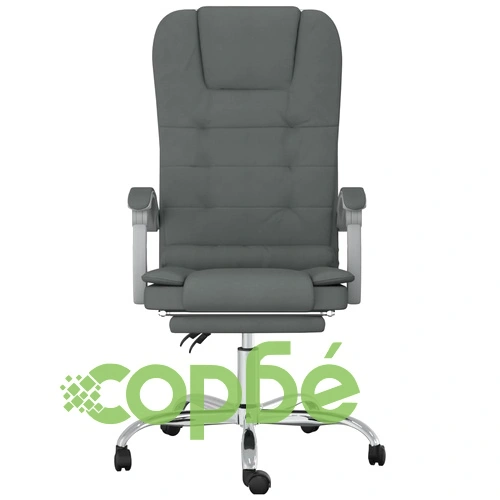 Масажен наклоняем офис стол, тъмносив, текстил ➤ топ цена ➤ sorbe.bg