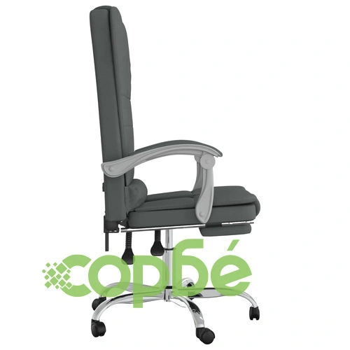 Масажен наклоняем офис стол, тъмносив, текстил ➤ топ цена ➤ sorbe.bg