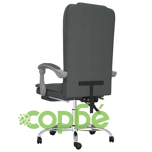 Масажен наклоняем офис стол, тъмносив, текстил ➤ топ цена ➤ sorbe.bg