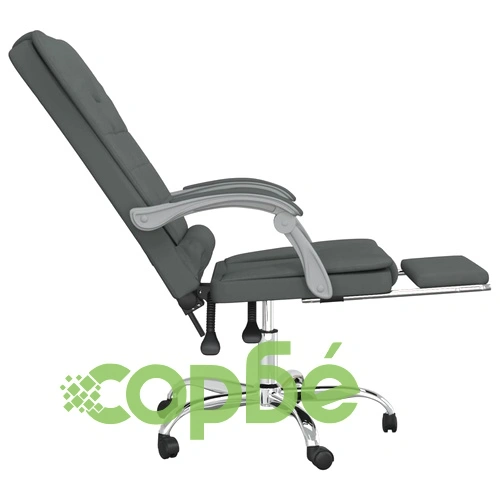 Масажен наклоняем офис стол, тъмносив, текстил ➤ топ цена ➤ sorbe.bg