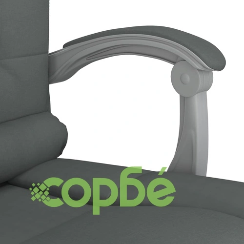 Масажен наклоняем офис стол, тъмносив, текстил ➤ топ цена ➤ sorbe.bg