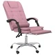Масажен наклоняем офис стол, розов, кадифе