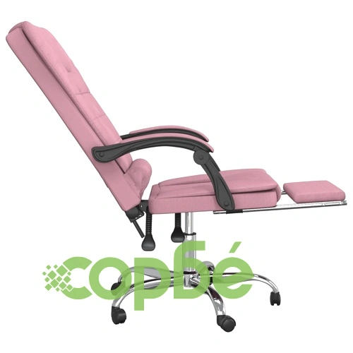 Масажен наклоняем офис стол, розов, кадифе ➤ топ цена ➤ sorbe.bg