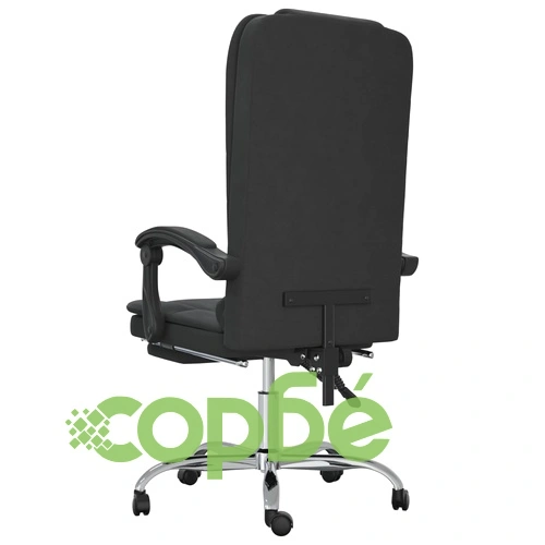 Масажен наклоняем офис стол, черен, кадифе ➤ топ цена ➤ sorbe.bg