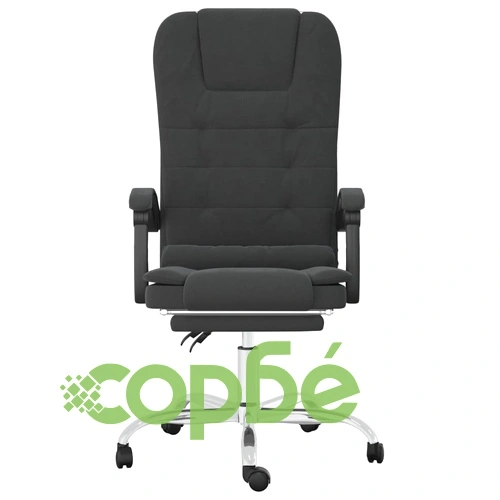 Масажен наклоняем офис стол, черен, изкуствена кожа ➤ топ цена ➤ sorbe.bg