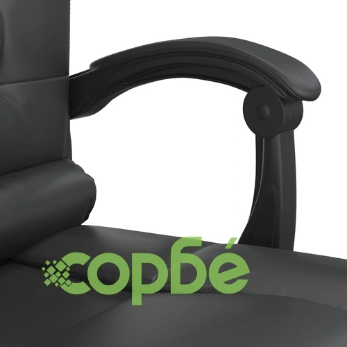 Масажен наклоняем офис стол, черен, изкуствена кожа ➤ топ цена ➤ sorbe.bg