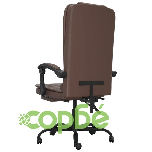 Масажен наклоняем офис стол, кафяв, изкуствена кожа ➤ топ цена ➤ sorbe.bg