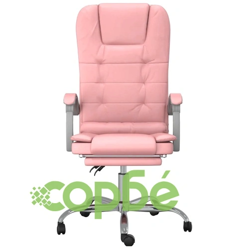 Масажен наклоняем офис стол, розов, изкуствена кожа ➤ топ цена ➤ sorbe.bg