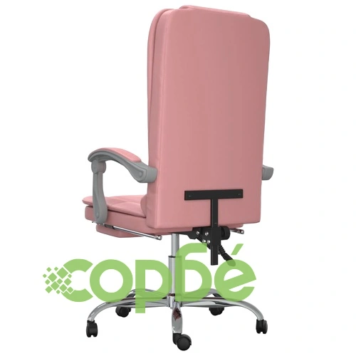 Масажен наклоняем офис стол, розов, изкуствена кожа ➤ топ цена ➤ sorbe.bg