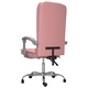 Масажен наклоняем офис стол, розов, изкуствена кожа