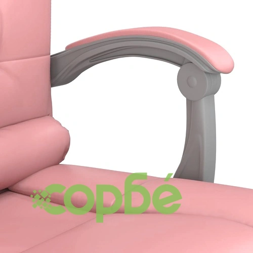 Масажен наклоняем офис стол, розов, изкуствена кожа ➤ топ цена ➤ sorbe.bg