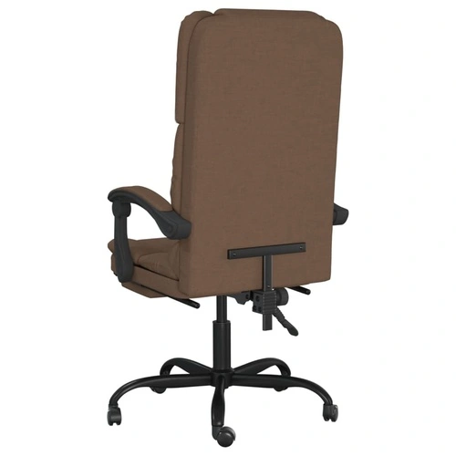 Масажен наклоняем офис стол, кафяв, текстил ➤ топ цена ➤ sorbe.bg