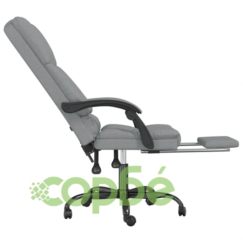 Масажен наклоняем офис стол, светлосив, текстил ➤ топ цена ➤ sorbe.bg