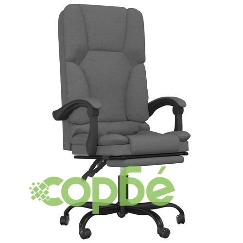 Масажен наклоняем офис стол, тъмносив, текстил ➤ топ цена ➤ sorbe.bg