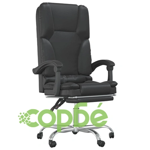 Масажен наклоняем офис стол, черен, изкуствена кожа ➤ топ цена ➤ sorbe.bg