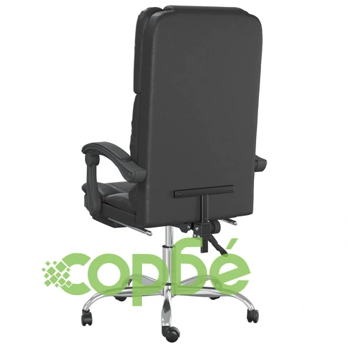 Масажен наклоняем офис стол, черен, изкуствена кожа ➤ топ цена ➤ sorbe.bg