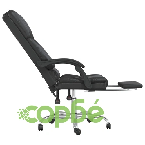 Масажен наклоняем офис стол, черен, изкуствена кожа ➤ топ цена ➤ sorbe.bg