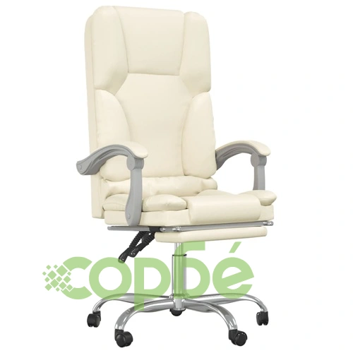 Масажен наклоняем офис стол, кремав, изкуствена кожа ➤ топ цена ➤ sorbe.bg