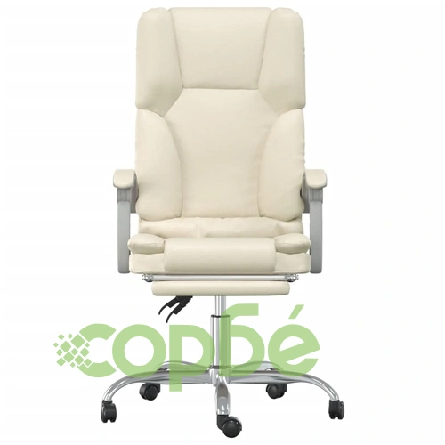 Масажен наклоняем офис стол, кремав, изкуствена кожа ➤ топ цена ➤ sorbe.bg