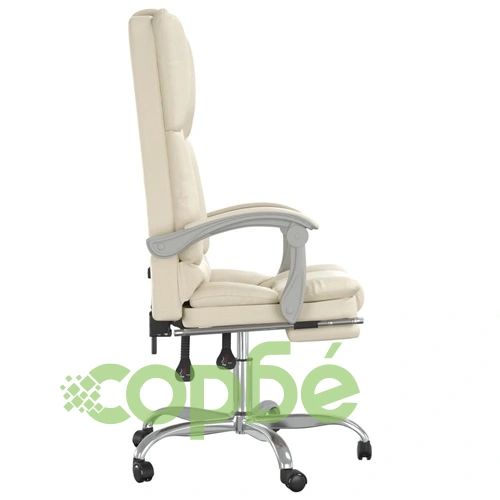 Масажен наклоняем офис стол, кремав, изкуствена кожа ➤ топ цена ➤ sorbe.bg