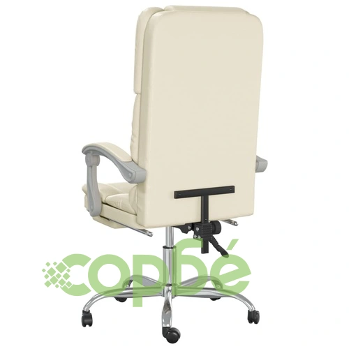 Масажен наклоняем офис стол, кремав, изкуствена кожа ➤ топ цена ➤ sorbe.bg