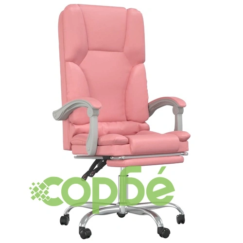 Масажен наклоняем офис стол, розов, изкуствена кожа ➤ топ цена ➤ sorbe.bg